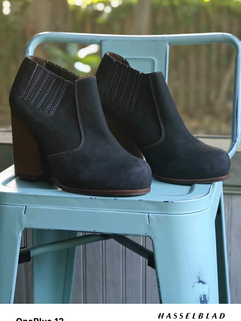 Jeffrey Campbell Black Suede Stacked Heel Ankle Booties